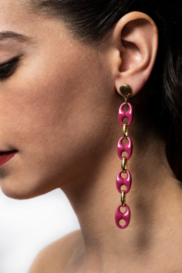Txine Pink Earrings Long Model